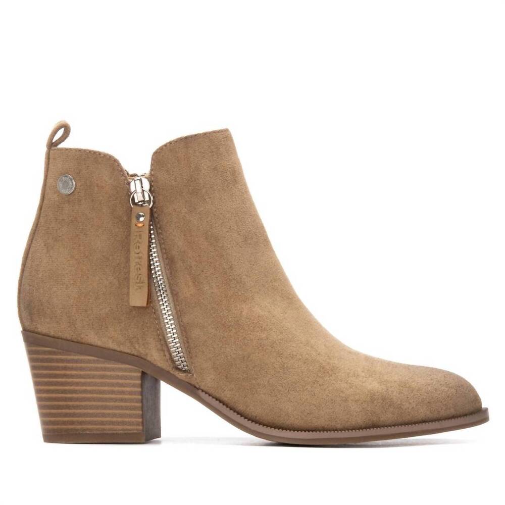 NEW REFRESH women’s perfect blend of style and comfort booties in camel
